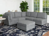 DS Rory Sectional Sofa Set Linen Dark Grey