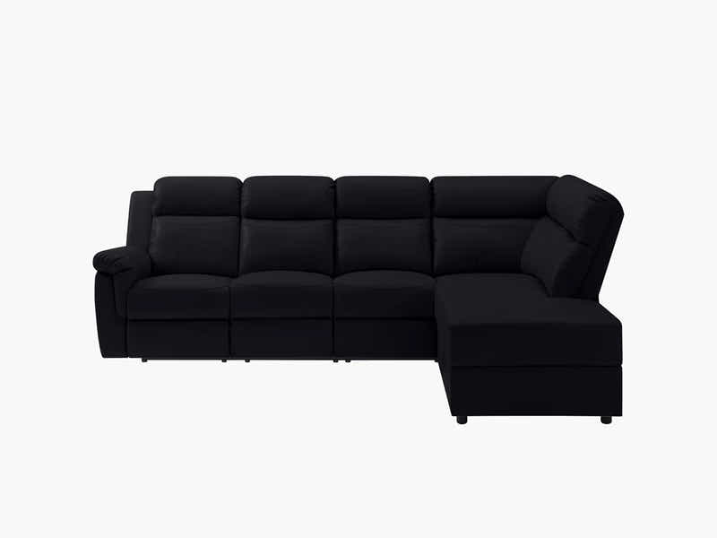 DS Ronae Corner Recliner Sofa PU Black