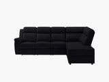 DS Ronae Corner Recliner Sofa PU Black