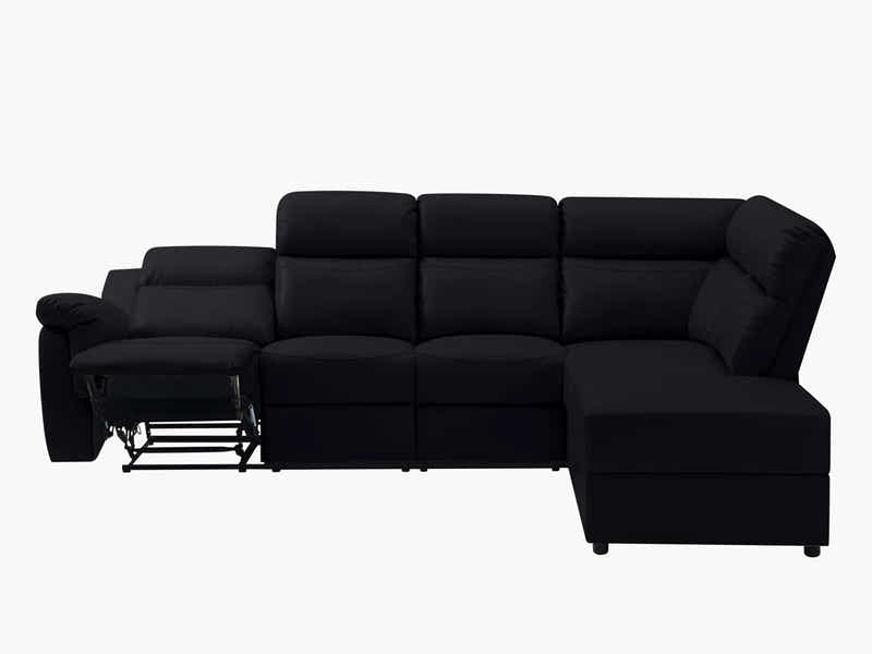 DS Ronae Corner Recliner Sofa PU Black