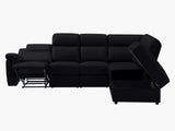 DS Ronae Corner Recliner Sofa PU Black