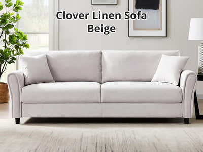 Clover Linen Sofa Beige