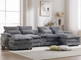 U-shaped Combination Sofa Chenille - Grey