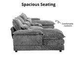 U-shaped Combination Sofa Chenille - Grey