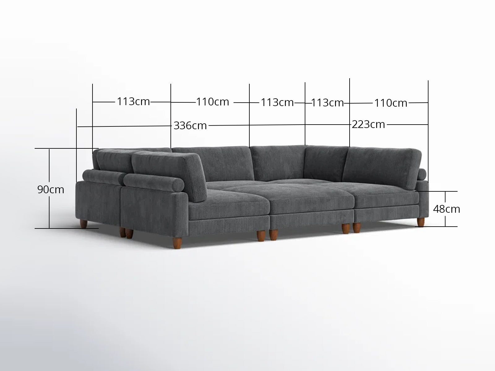 Corduroy Modular Sofa Set | Free Layout Sofa | TSB Living NZ
