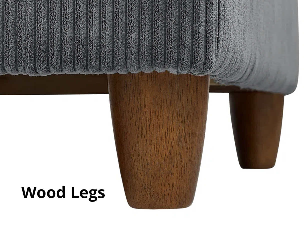 Morton Corduroy Modular Sleeper Sofa - Grey