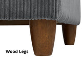 Morton Corduroy Modular Sleeper Sofa - Grey