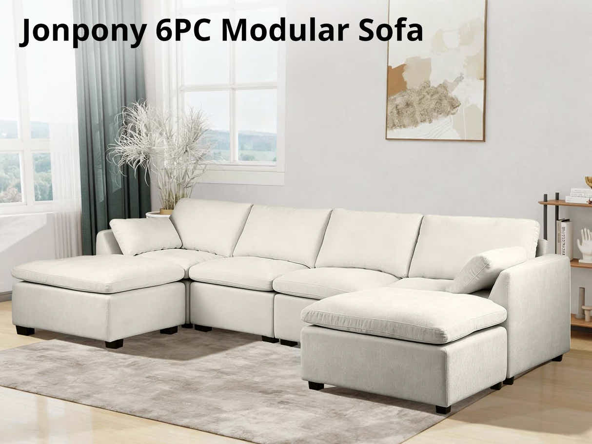 DS Jonpony 6PC Modular Sofa Set Beige