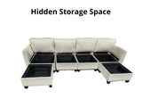 DS Jonpony 6PC Modular Sofa Set Beige
