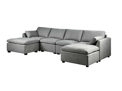 DS Jonpony 6-Piece Modular Sofa Set - Dark Grey