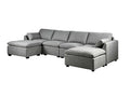 DS Jonpony 6PC Modular Sofa Set Dark Grey