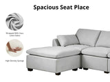 DS Jonpony 6PC Modular Sofa Set Light Grey