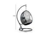 Jade Swing Chair Black+Dark Brown