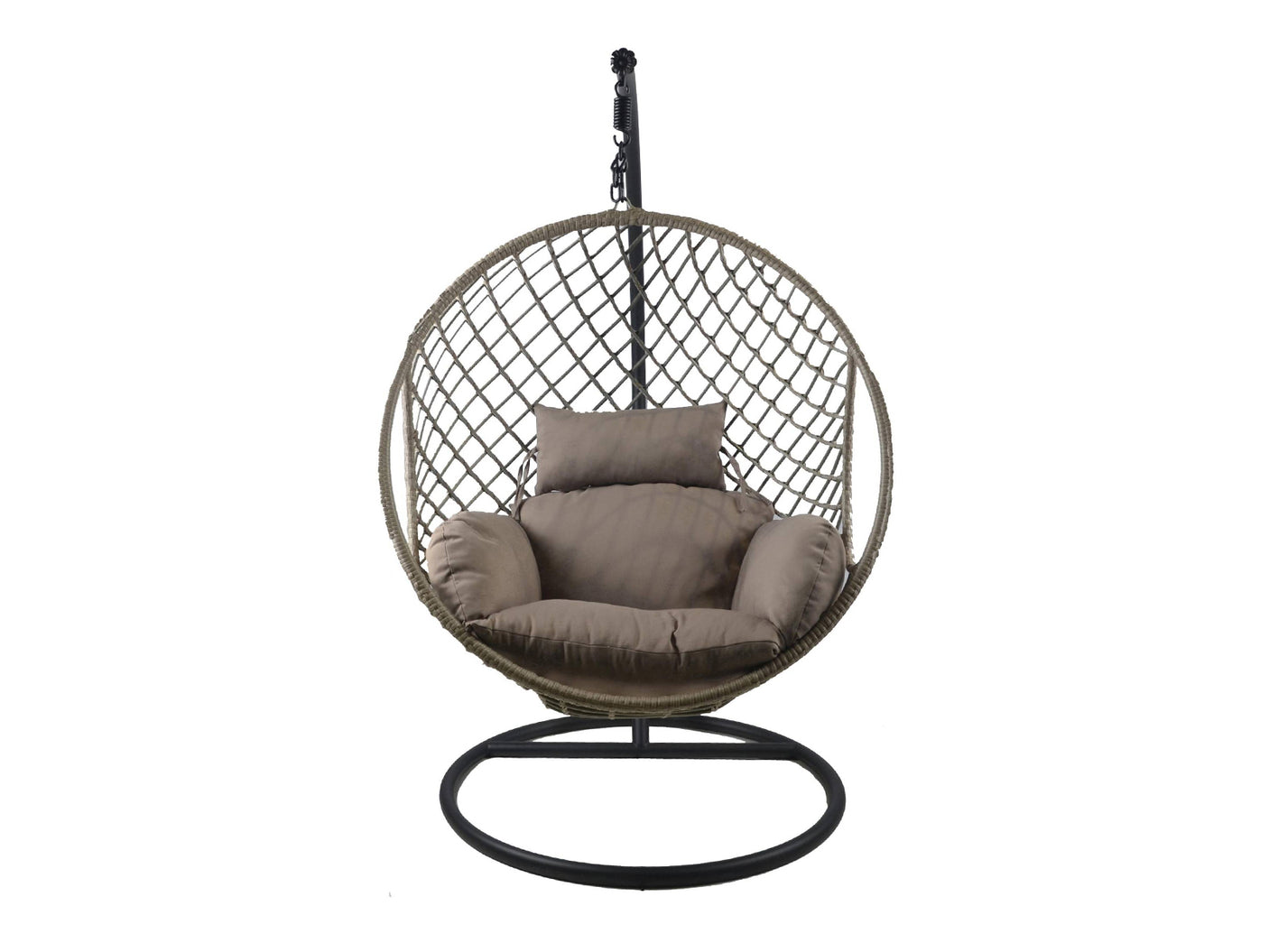 Jade Swing Chair Grey+Brown