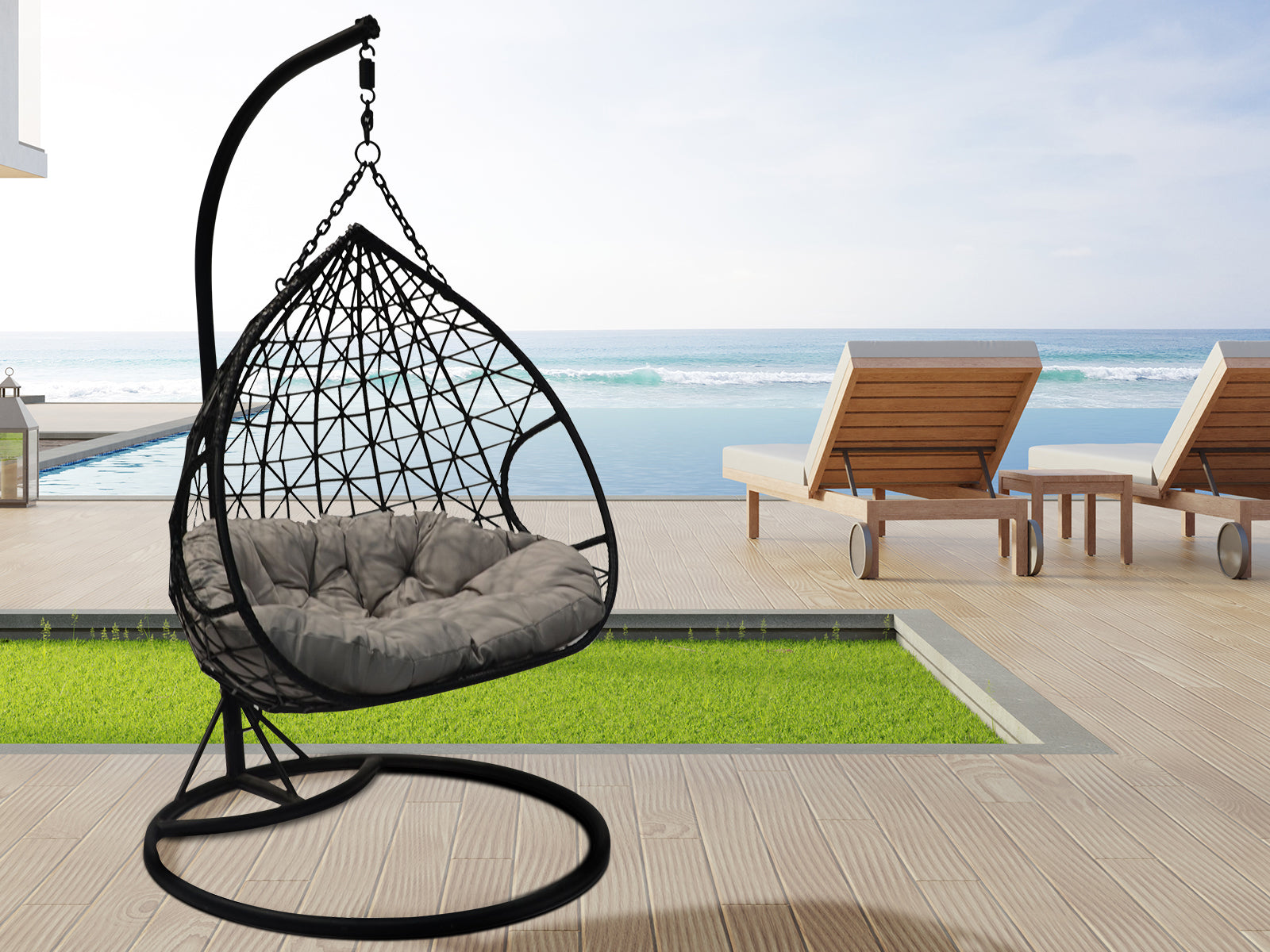 Bottorff Swing Chair Brown+Grey