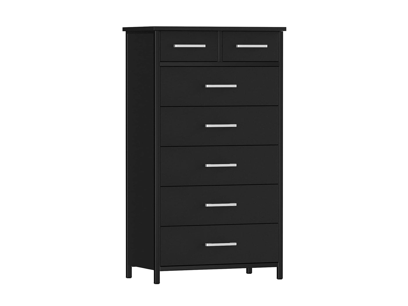 Angelynn 7 Drawer Tallboy Black