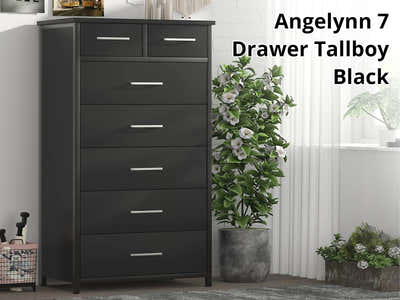 Angelynn 7-Drawer Tallboy - Black