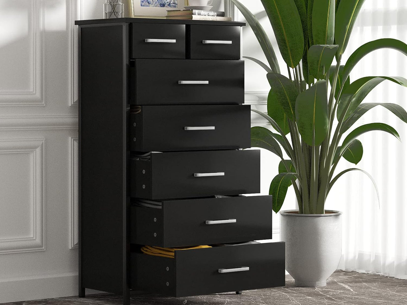 Angelynn 7-Drawer Tallboy - Black