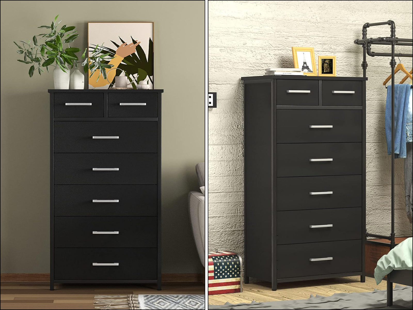 Angelynn 7-Drawer Tallboy - Black