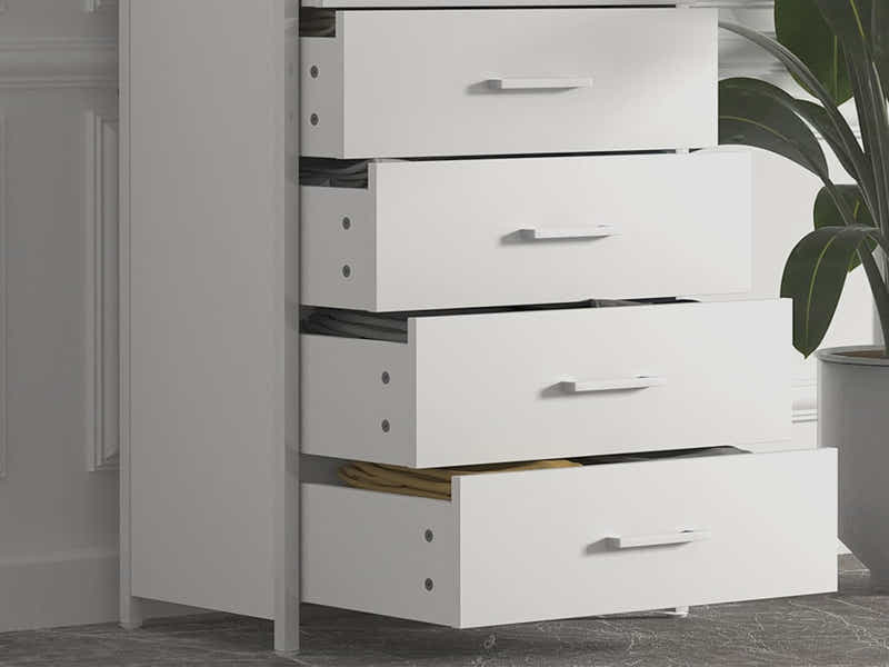 Angelynn 7-Drawer Tallboy - White
