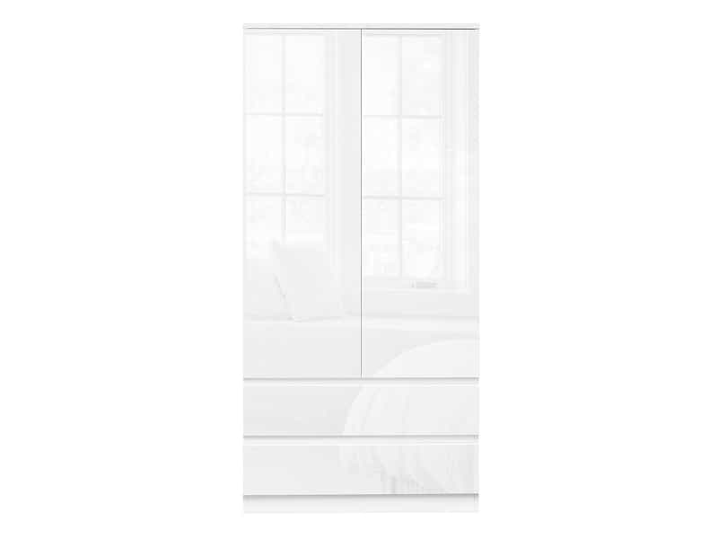 Serena 2-Door Wardrobe - Glossy White