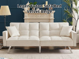 DS Legen Futon Sofa Bed Velvet Beige