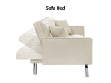 DS Legen Futon Sofa Bed Velvet Beige