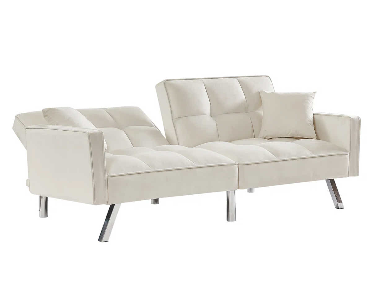 Legen Futon Sofa Bed Velvet - Beige