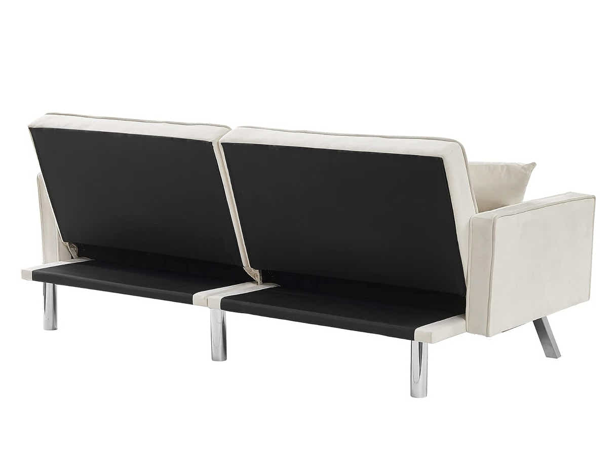 Legen Futon Sofa Bed Velvet - Beige