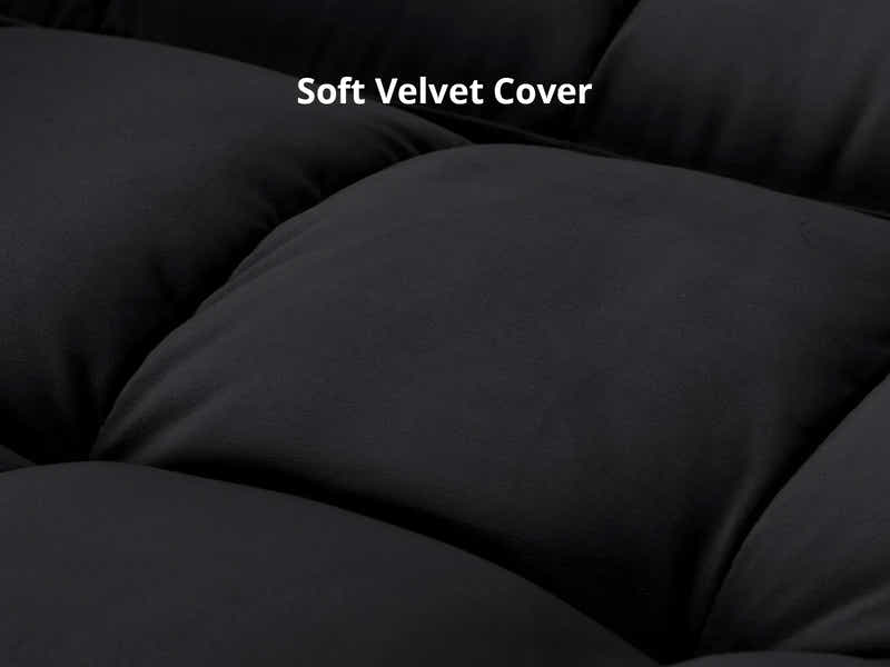 DS Legen Futon Sofa Bed Velvet Black