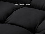 DS Legen Futon Sofa Bed Velvet Black