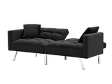 DS Legen Futon Sofa Bed Velvet Black