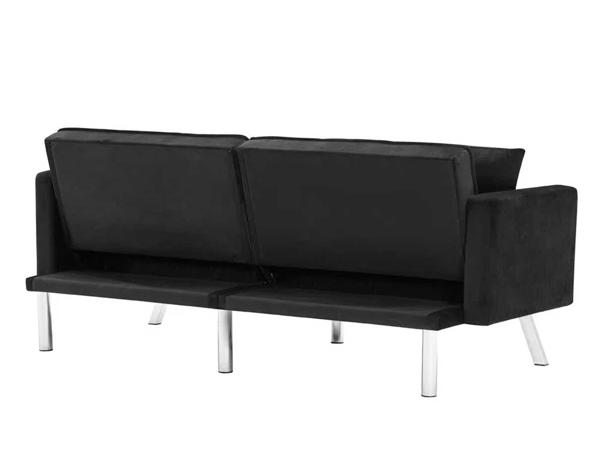 Legen Futon Sofa Bed Velvet - Black