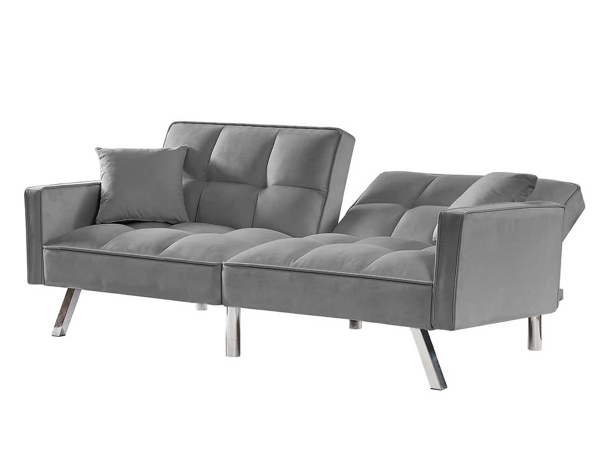 Legen Futon Sofa Bed Velvet Grey