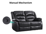 Porter Manual Recliner Sofa Set Black