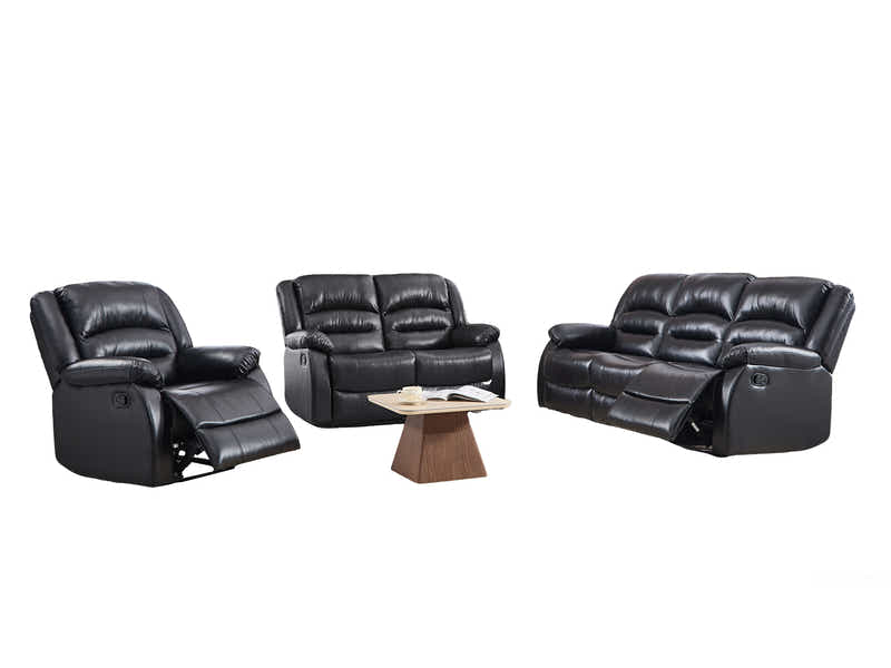 Porter Manual Recliner Sofa Set Black