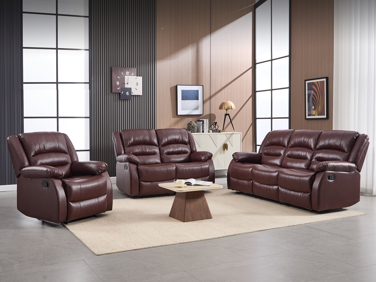 Porter Manual Recliner Sofa Set - Brown