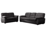 Lincole Corduroy 2-Piece Sofa Set - Dark Grey