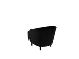 DS Cambia Tub Chair with Ottoman Velvet - Black