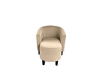 DS Cambia Tub Chair with Ottoman Velvet - Light Brown