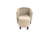 DS Cambia Tub Chair with Ottoman Velvet - Light Brown