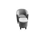 DS Tub Chair with Ottoman Velvet - Dark Grey