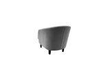 DS Tub Chair with Ottoman Velvet - Dark Grey