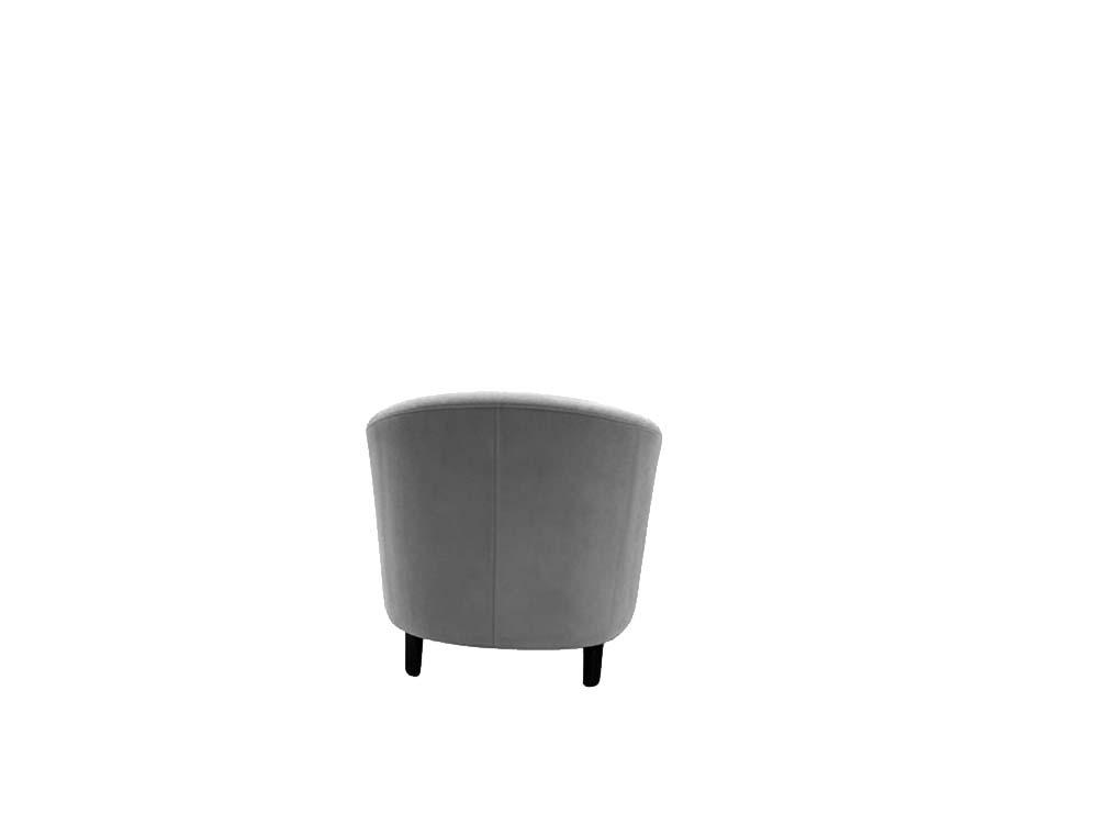 DS Tub Chair with Ottoman Velvet - Dark Grey