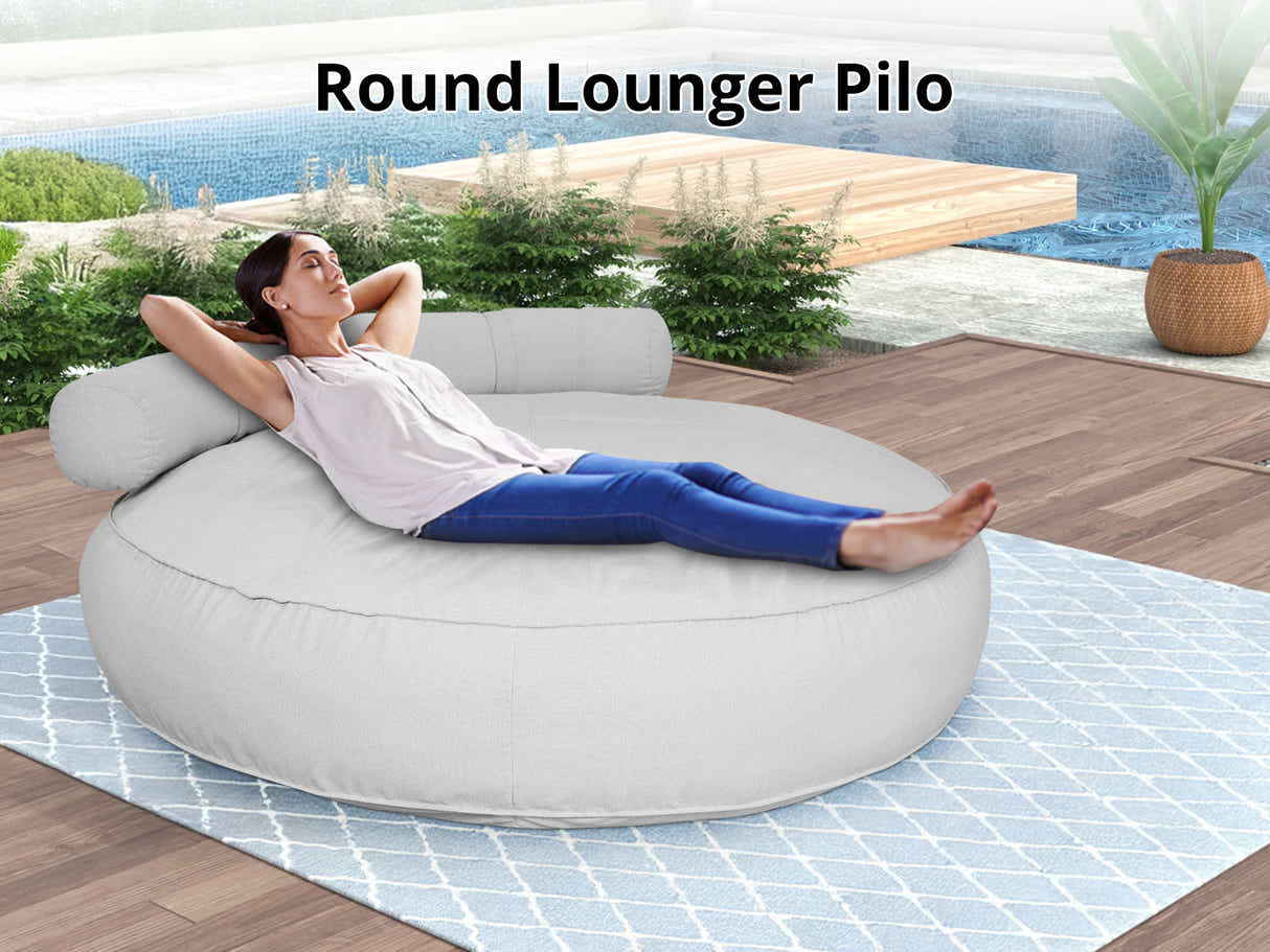 Pilo Outdoor Round Lounger - Grey