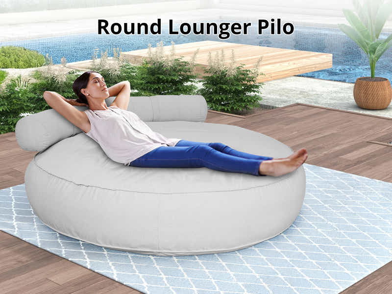Outdoor Round Lounger Pilo
