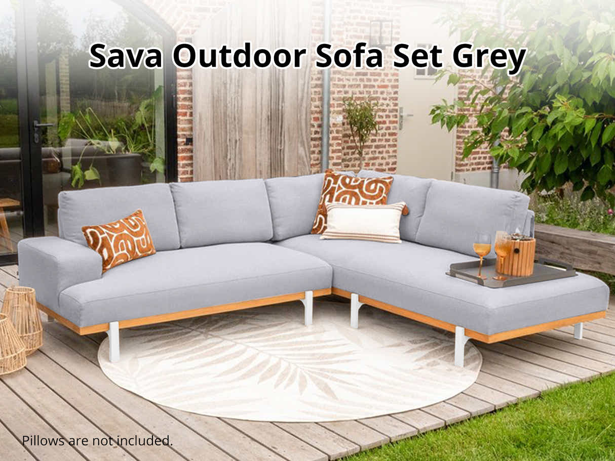 Sava Outdoor Sofa Set - Grey