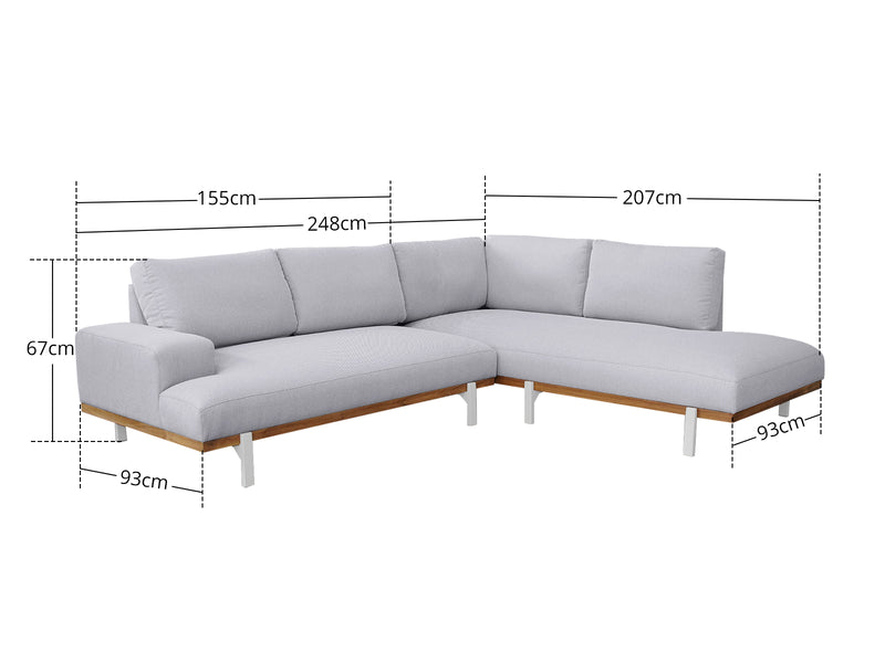 DS Sava Outdoor Sofa Set Grey