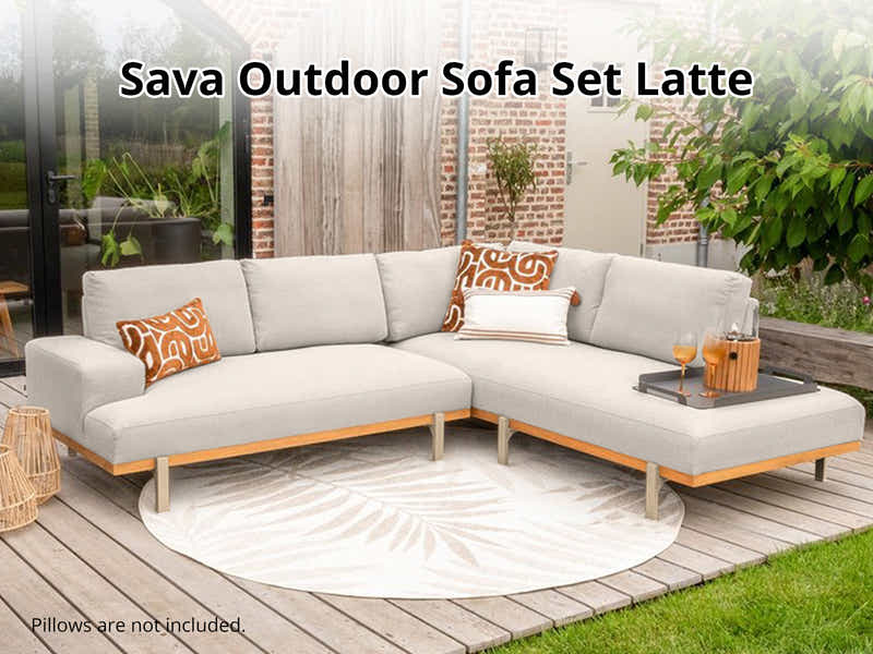 Sava Outdoor Sofa Set Latte