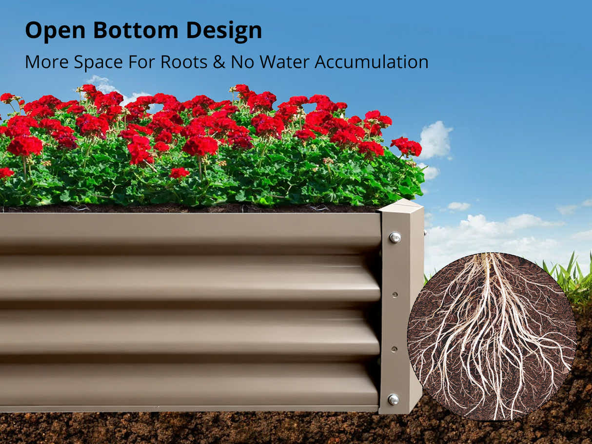 DS Galvanized Steel Garden Bed 240x60x30 cm